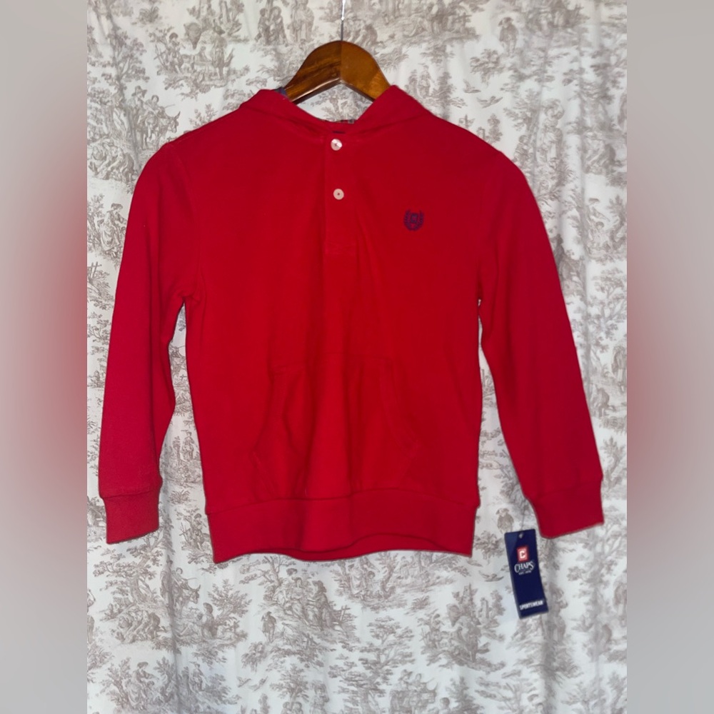 NWT boys Chaps Red Sportswear Hoodie